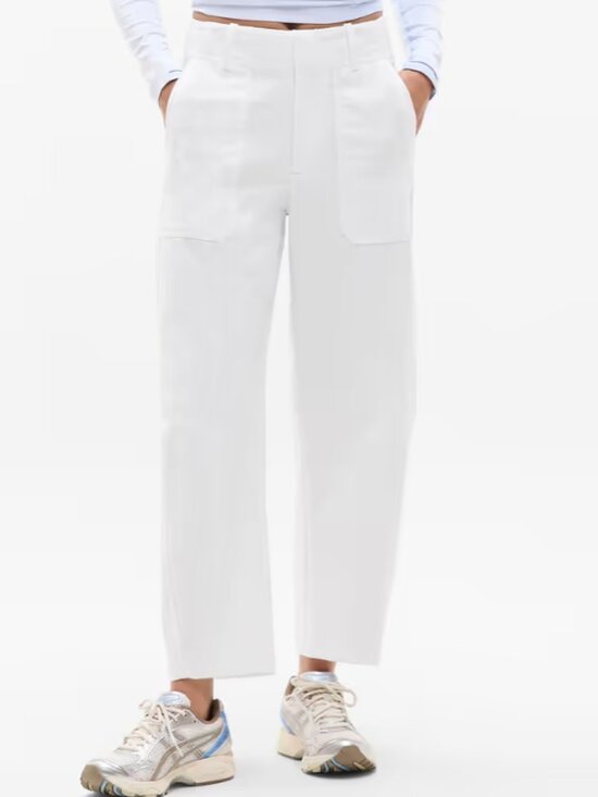 Athleta Pants - NWT Athleta Skyline High Rise Barrel Leg Pant, Bright White - Womens 6